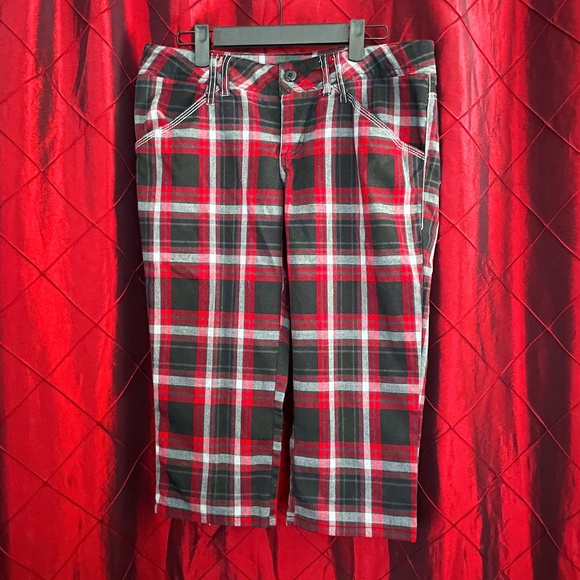 Cropped Plaid Pants - Picture 1 of 2
